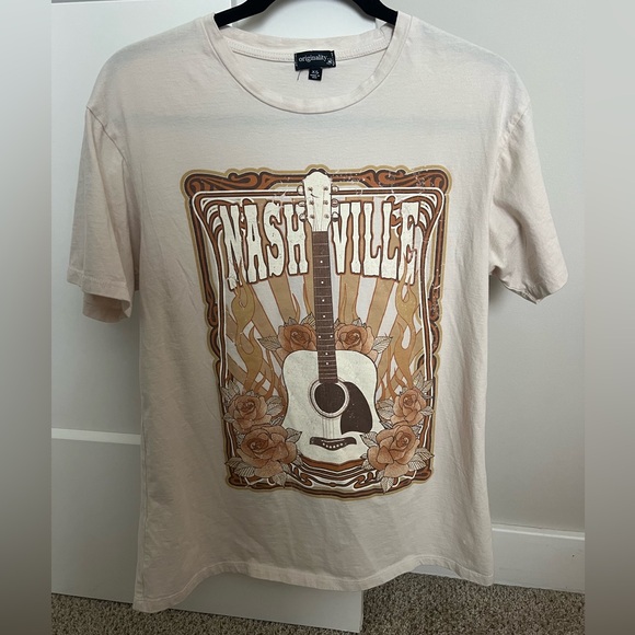 Beige Nashville Graphic Tee - Picture 3 of 3